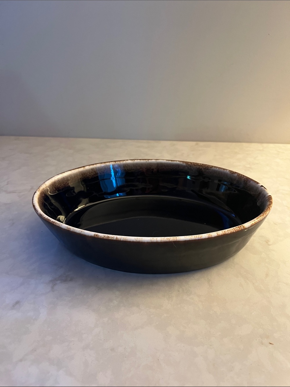 Vintage Pfaltzgraff Gourmet Brown Drip Glaze #240 oval Casserole bake Dish